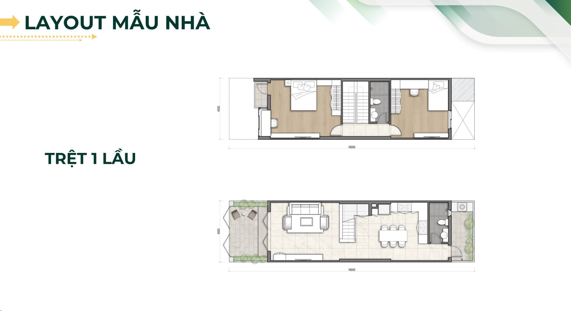 Nhà Trệt +1 lầu